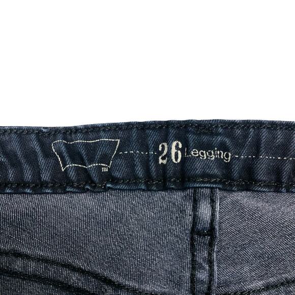 LEVI'S Foil Coated Low Rise Shimmer Leggings Jeggings Sz 26 Copper - Picture 3 of 5